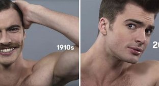 Как изменились стандарты мужской красоты за 100 лет (12 фото + 1 видео)