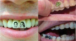Новый модный трэнд: татуировки на зубах (12 фото)
