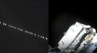 Над Уралом пролетела группа спутников Илона Маска (2 фото + 1 видео)