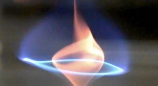 Ученые открыли новый вид пламени – голубое огненное торнадо (2 фото + видео)