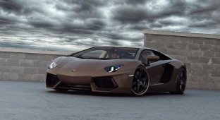 Ателье Wheelsandmore показало шоколадную Lamborghini Aventador (12 фото)