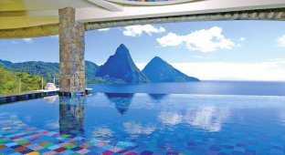 Отель Jade Mountain – роскошь в Карибском море (19 фото)