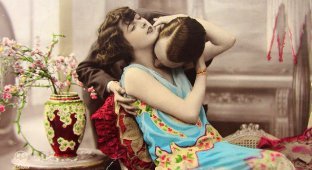 Как романтично целоваться: французские открытки 1920-х годов (51 фото)