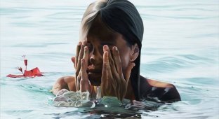 «Водный» гиперреализм в работах испанского живописца (26 фото)