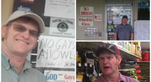 Владелец магазина в Теннесси разместил табличку "Геям вход воспрещен" (4 фото)