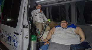 Самый толстый мужчина в мире поправился еще на 85 кг (4 фото)