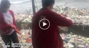 Гигантская волна мусора чуть не накрыла волонтеров на Филиппинах