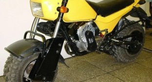 ЗИД "Тарзан" — мотоцикл с двумя ведущими колёсами, созданный для покорения Эльбруса (6 фото)
