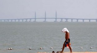 Гонконг и Макао связали новым мостом протяжённостью 55 км (9 фото)