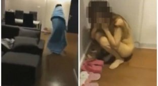 Женщина, заставшая мужа в постели с любовницей, вышвырнула голую соперницу за дверь (3 фото + 1 видео)