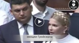 Эмоции спикера Гройсмана во время выступления Тимошенко