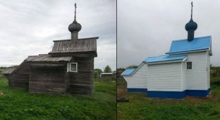 В Архангельской области отреставрировали 300-летнюю часовню (2 фото)
