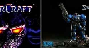 Разница между Starcraft и Starcraft 2 (2 картинки)