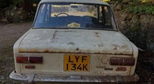 Купленный в Сирии Fiat 124 простоял 41 год в старом шотландском сарае (8 фото)