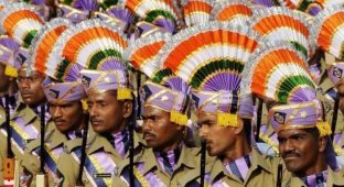 Военный парад в Индии (17 фотографий)