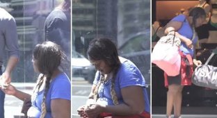 Авторы реалити-шоу дали бездомной женщине пачку денег, чтобы посмотреть, что она с ними сделает (7 фото + 1 видео)