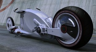 Snake Road: футуристичный концепт мотоцикла (6 фото)