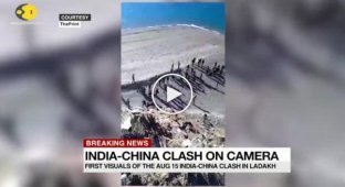 Видео массовой драки между индийскими и китайскими военнослужащими