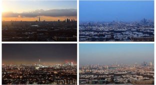 Таймлапс-видео: как Лондон за 24 часа принакрыло снегом (5 фото + 1 видео)