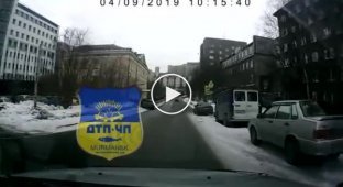 Неадекватный водитель на Ниве в Мурманске (мат)