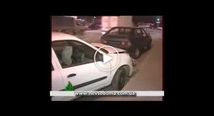 О крепком москвиче, забавный репортаж о аварий