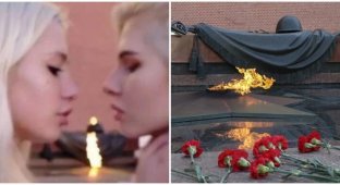 Долизались голубки: СК ищет девушек, осквернивших мемориал в сердце столицы (1 фото + 1 видео)
