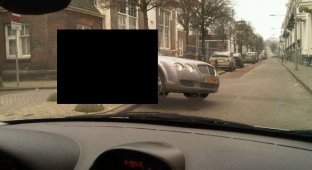 Грамотная парковка на тротуаре в Голландии (3 фото)