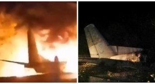 Под Харьковом разбился военный Ан-26 (6 фото + 3 видео)