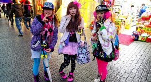 Невероятные платья уличной моды в Токио (15 фото)