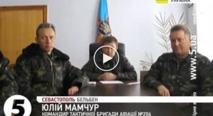 Полковник Мамчур обратился к украинским властям (майдан)