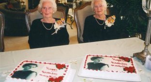 Близнецы, справившие вместе 100-летний день рождения: "Мы никогда не расставались" (8 фото)