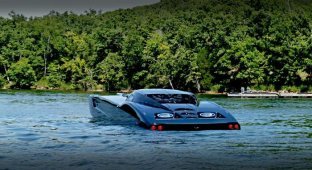 Автомобиль-амфибия Superboat на базе Corvette (3 фото)