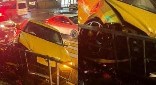 Поездка ценой в 20 миллионов: в Сочи разбили дорогой Lamborghini (4 фото + 1 видео)