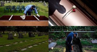 Всю жизнь на кладбище (12 фото)