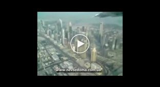 Полет над Дубаи и возле самого высокого здания Бурдж Дубай