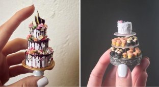 Художница создает из полимерной глины миниатюры свадебных тортов (9 фото)