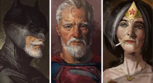 Как будут выглядеть супергерои, когда выйдут на пенсию (5 фото)