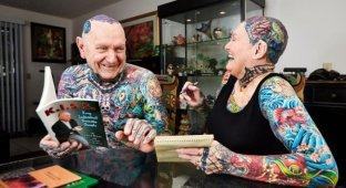 Самые татуированные пенсионеры из Книги рекордов Гиннесса (7 фото)