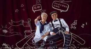 Пожилая пара из Китая отметила годовщину свадьбы фотосессией и прославилась на всю страну (9 фото)