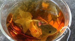 Чай из пакетиков в виде золотых рыбок: пить такой чай вкуснее и интереснее (7 фото)