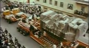 Перевозка 168 тонной статуи Тлалока в Мексике (3 фото + 1 видео)