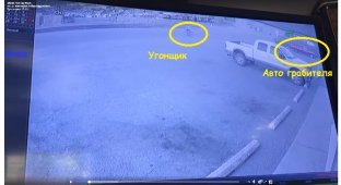 Мгновенная карма: пока грабитель нес украденное из магазина, у него угнали автомобиль (2 фото + 1 видео)