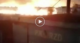 В Казахстане эпично сгорел вагон-ресторан (мат)