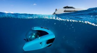 Яхта с подводной лодкой - для богатых и любопытных (15 фото)