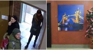В Ростове-на-Дону ворам пришлось вернуть украденную картину из-того, что она не поместилась в их автомобиль (2 фото + 1 видео)