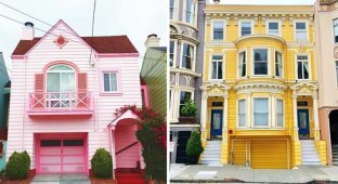 Сказочные фасады домиков в Сан-Франциско (26 фото)