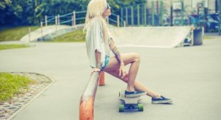 Скейт и девушка (10 фото)