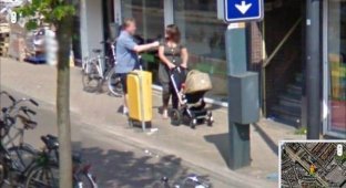 На Google Streetview запечатлена драка (3 фото)