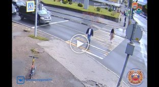В Калининграде девушка шагнула на красный и попала под машину