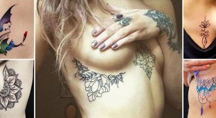 Sideboob tattoo: новая модная тенденция татуировок среди девушек (26 фото)